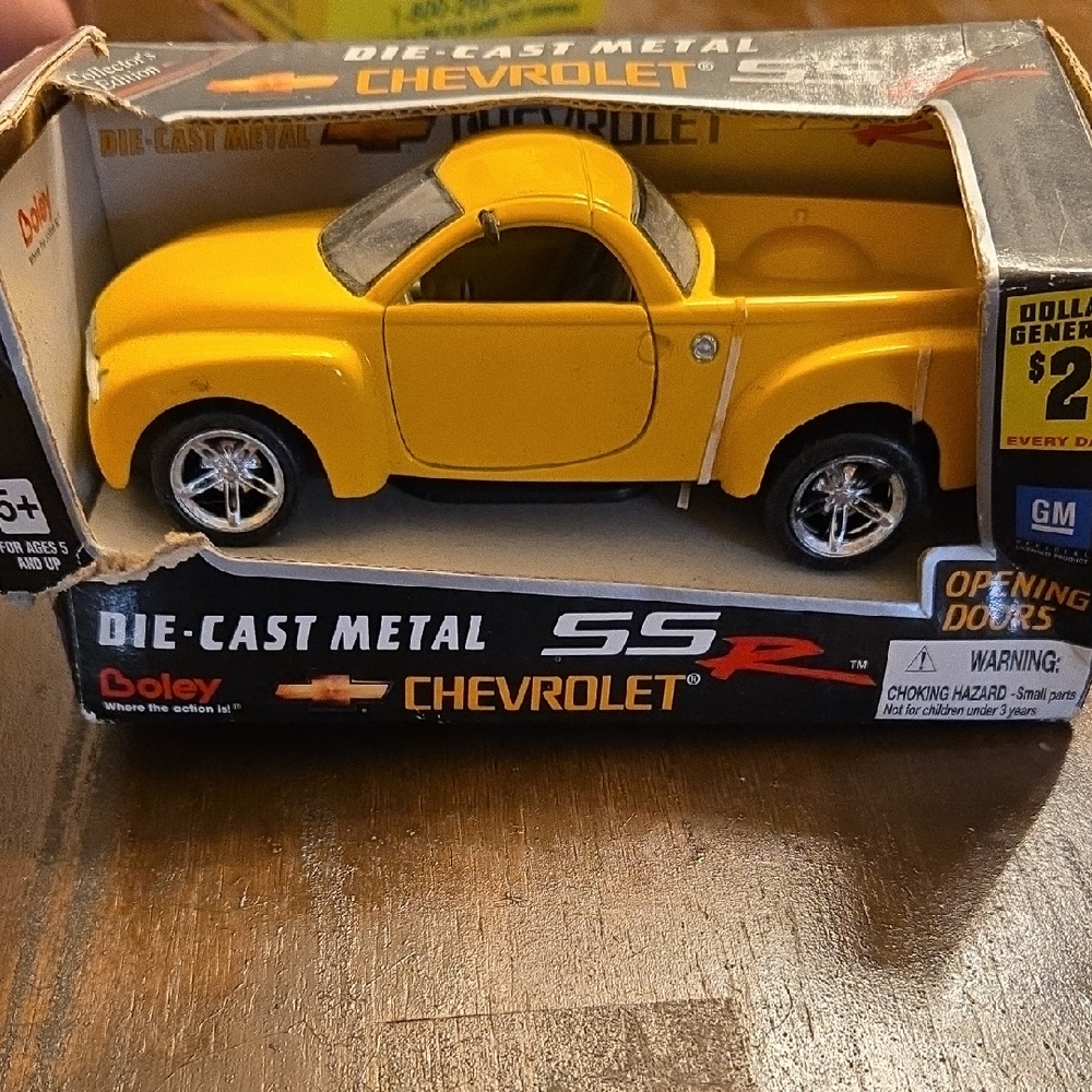 Chevrolet Die-Cast Metal SSR Toy Car - Yellow